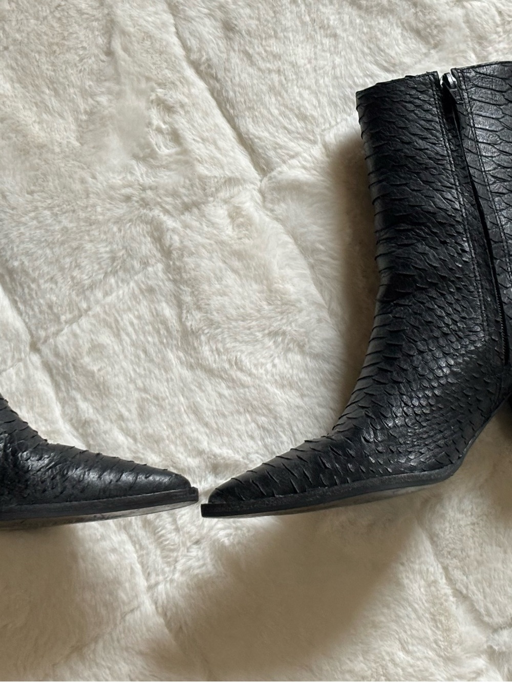 Matisse Caty Black Textured Pointed-Toe Ankle Boots - Picture 10 of 13